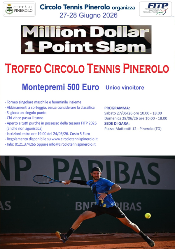 MILLION DOLLAR 1 POINT SLAM - 27-28 Giugno 2026 - Locandina